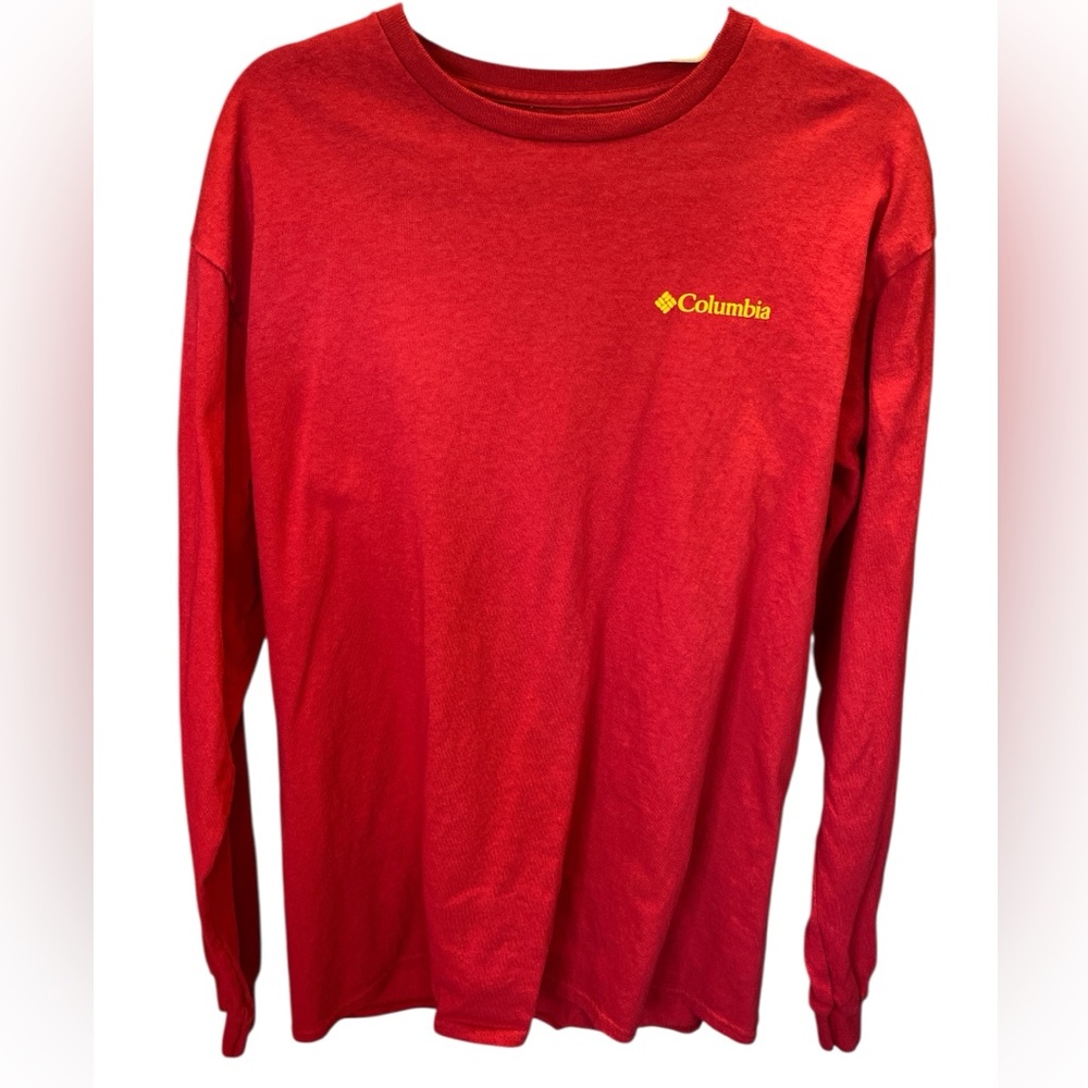 Columbia Scarlet Dog print 90s Crewneck long sleeved Shirt size L